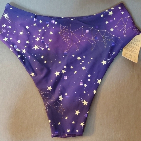 NWT 2 pc. Starry Sky/Constellations Print Bandeau Bikini - Sz. Small - Picture 5 of 6